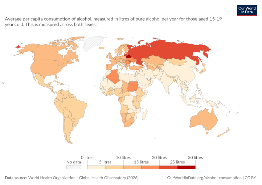 A thumbnail of the "Average per capita alcohol consumption in 15-19 year olds" chart