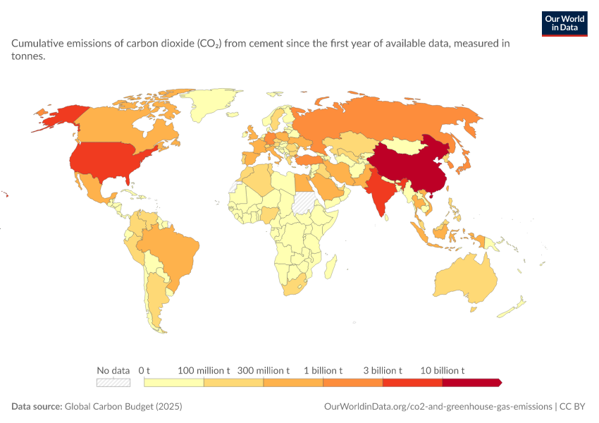 A thumbnail of the "Cumulative CO₂ emissions from cement" chart
