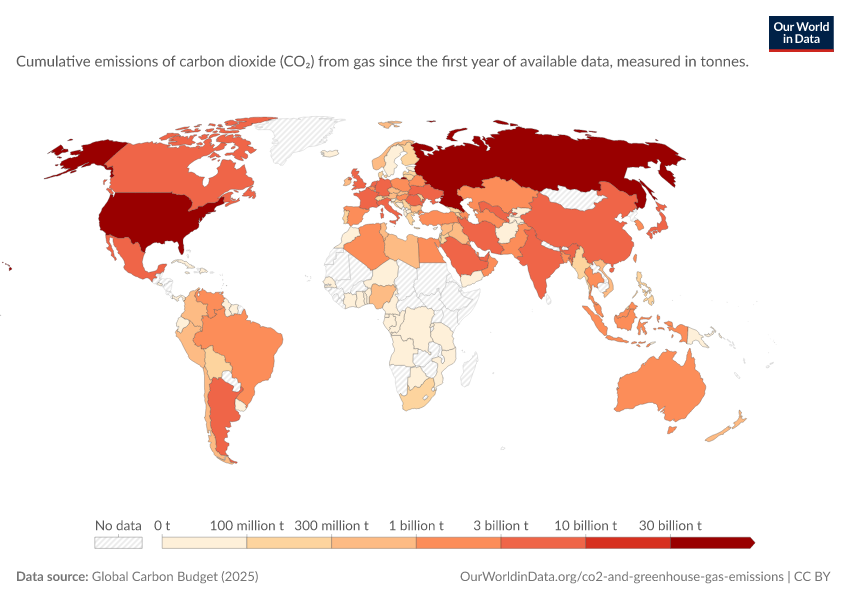 A thumbnail of the "Cumulative CO₂ emissions from gas" chart