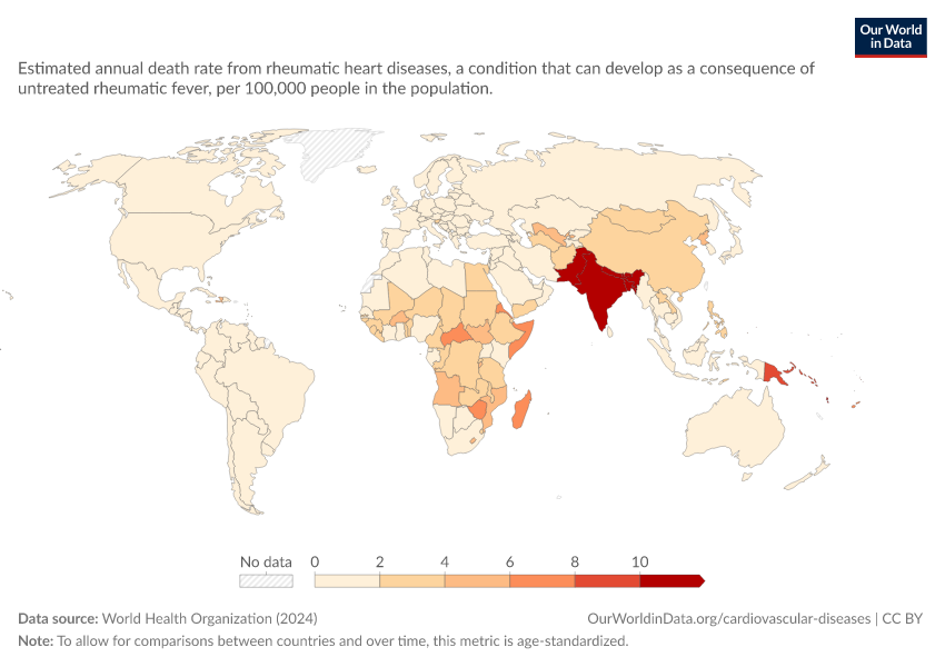 A thumbnail of the "Death rate from rheumatic heart diseases" chart