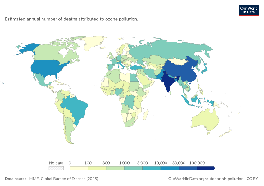 A thumbnail of the "Deaths from ozone pollution" chart