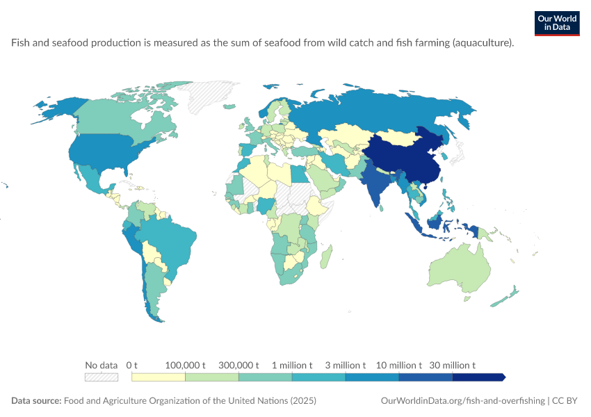 A thumbnail of the "Fish and seafood production" chart