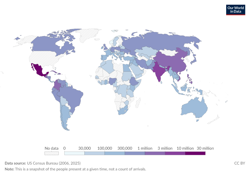 A thumbnail of the "Foreign-born population of the United States, by country of birth" chart