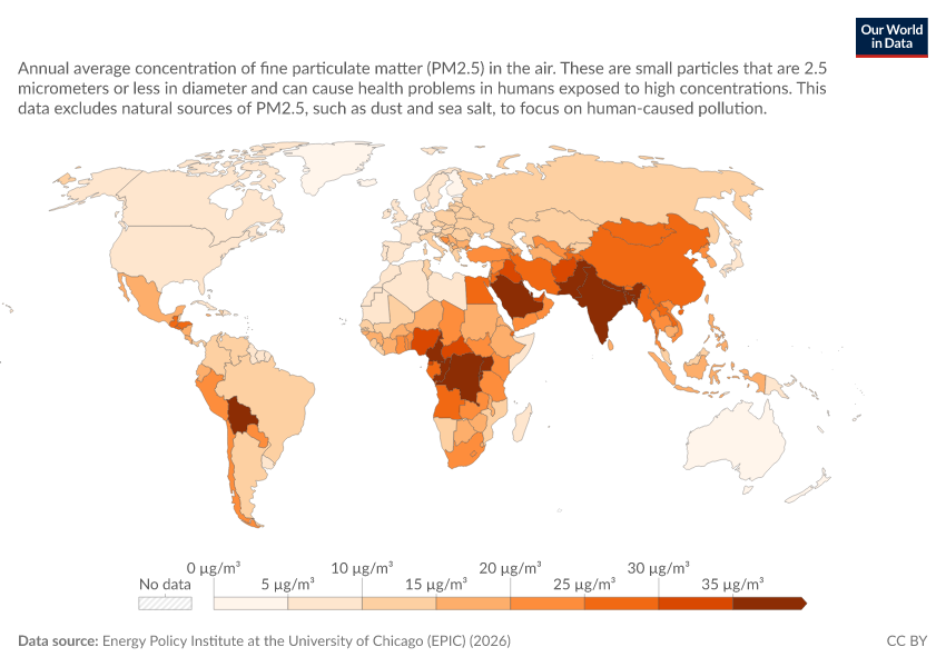 A thumbnail of the "Exposure to air pollution from human sources" chart