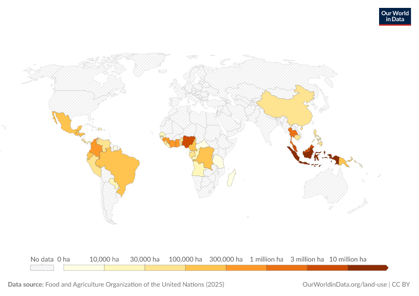 A thumbnail of the "Land use for palm oil production" chart
