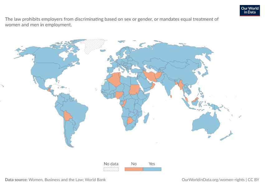 A thumbnail of the "Employment discrimination based on gender prohibited" chart