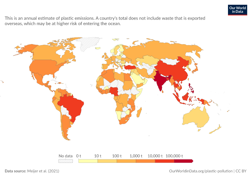 A thumbnail of the "Plastic waste emitted to the ocean" chart