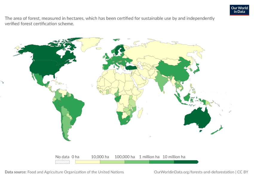 A thumbnail of the "Forest certified for sustainable use" chart