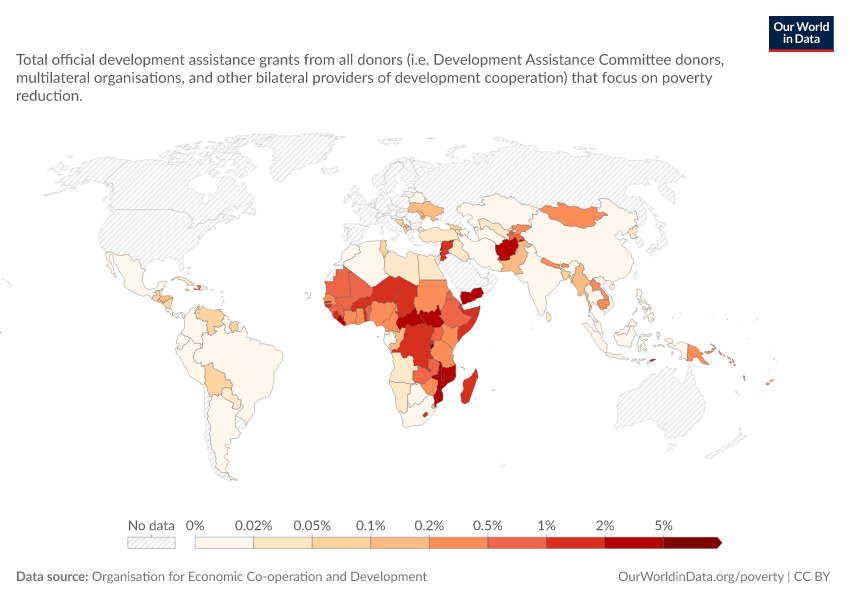 A thumbnail of the "Share of gross national income from poverty reduction grants" chart