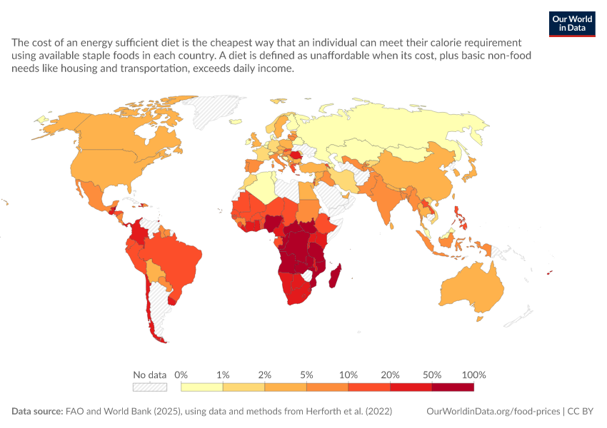 A thumbnail of the "Share of population that cannot afford a calorie sufficient diet" chart