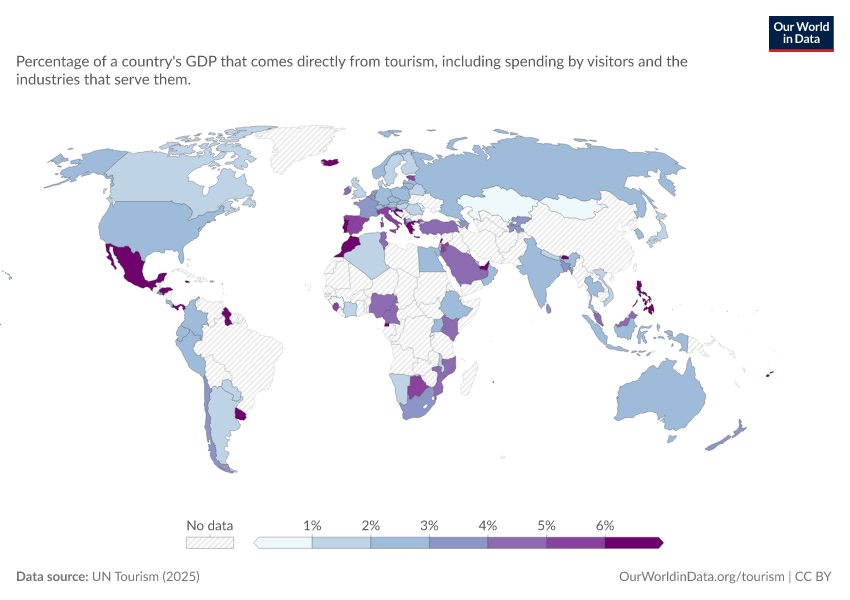 A thumbnail of the "Tourism contribution to GDP" chart