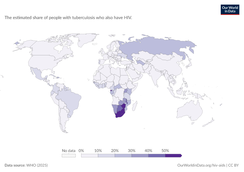 A thumbnail of the "Share of tuberculosis patients with HIV" chart