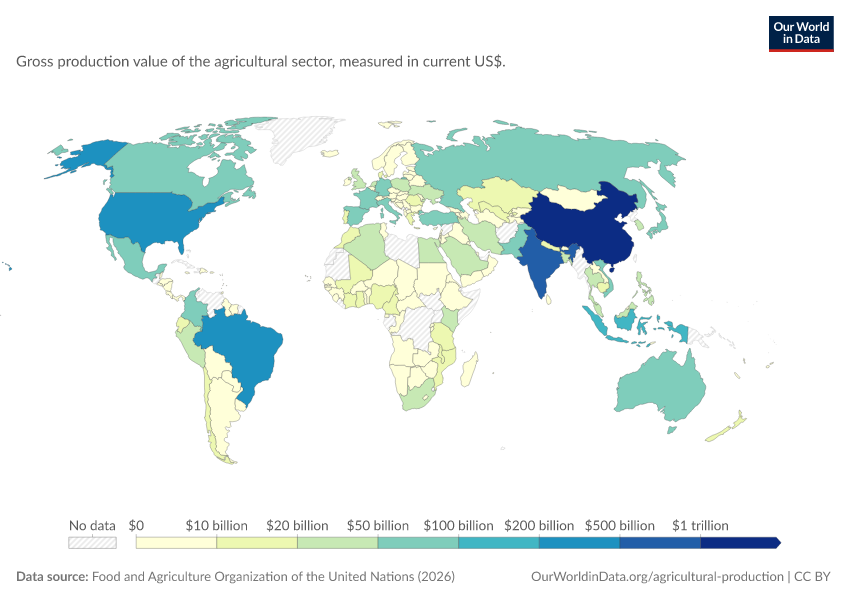 A thumbnail of the "Value of agricultural production" chart